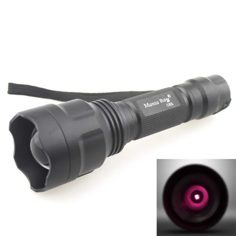Инфракрасный фонарик Manta Ray C8S 850 нм с красным зумом (1x18650)|flashlight usb|flashlight speakerflashlight