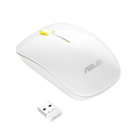 White-Yellow ASUS UT220 Pro 1000 dpi Беспроводная оптическая мышь, беспроводная эргономичная мышь, USB мышь для ноутбука, ПК - Цвет: White-Yellow