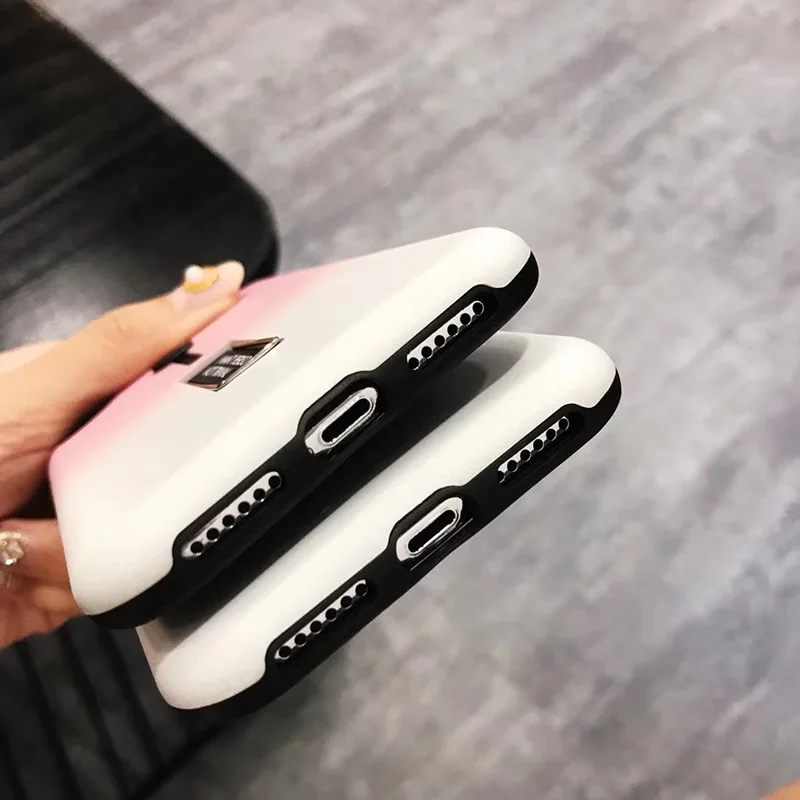 Модный градиентный чехол для iPhone 6 6s 7 8 Plus XS MAX XR мраморный силиконовый накладка