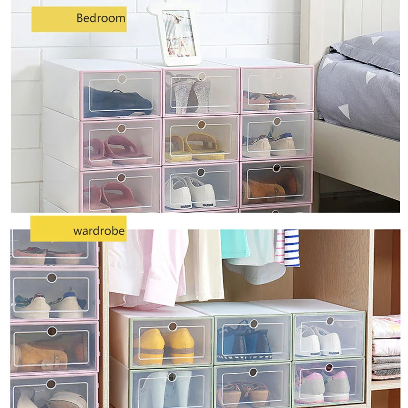 Органайзер для обуви прозрачный 6 шт.|Коробки и ящики хранения| |