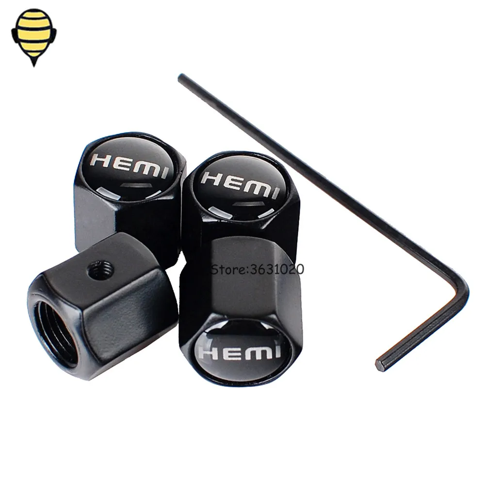 

for HEMI logo Car Accessories Auto Wheels Sticker Valve Stem Caps for Dodge Ram Jeep Grand Cherokee Chrysler Sebring Fiat Panda