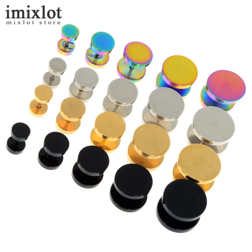 Imixlot 10 шт. 6 14 мм хирургическая стальная обманка ушные пробки тоннель плоти Tapers