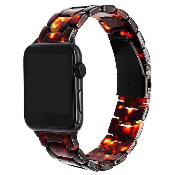 Иммитационный керамический ремешок для часов iWatch Apple Watch Series 5 4 3 2 1 44 мм 42 мм 40 мм 38 мм ремешок из смолы браслет на запястье