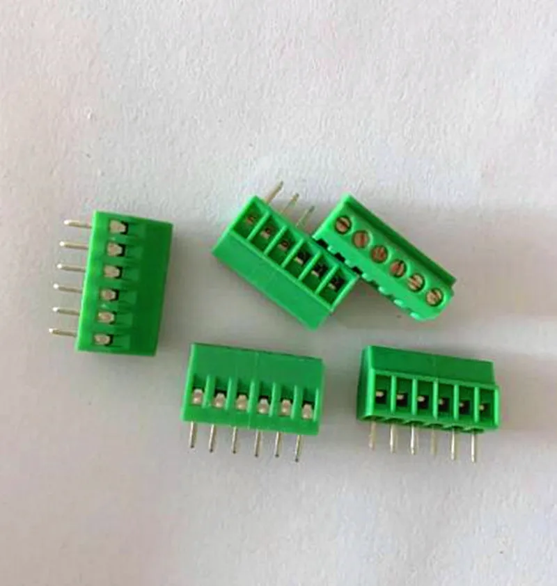 Клеммная колодка PCB винтового типа 50 шт. минимальная зеленая мини коннектор и