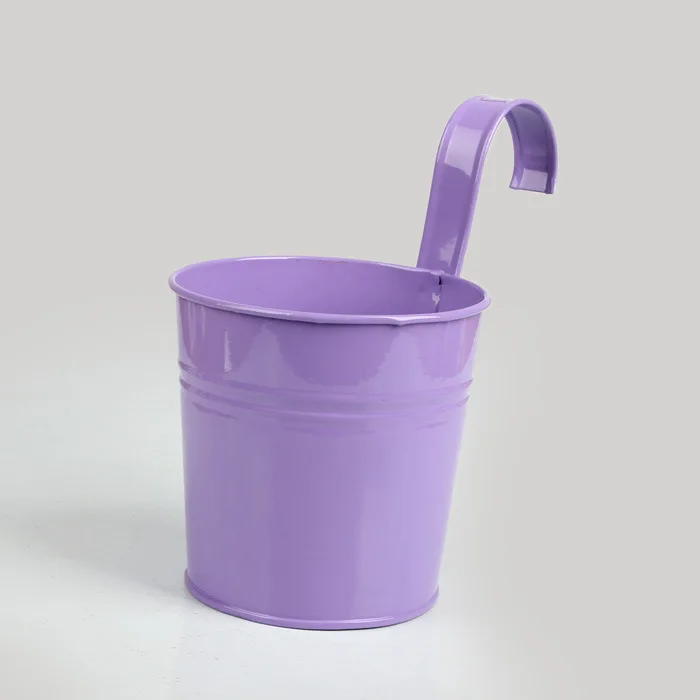 Балкон красочные железной бочки ведро висит горшочки для суккулентов цветочный