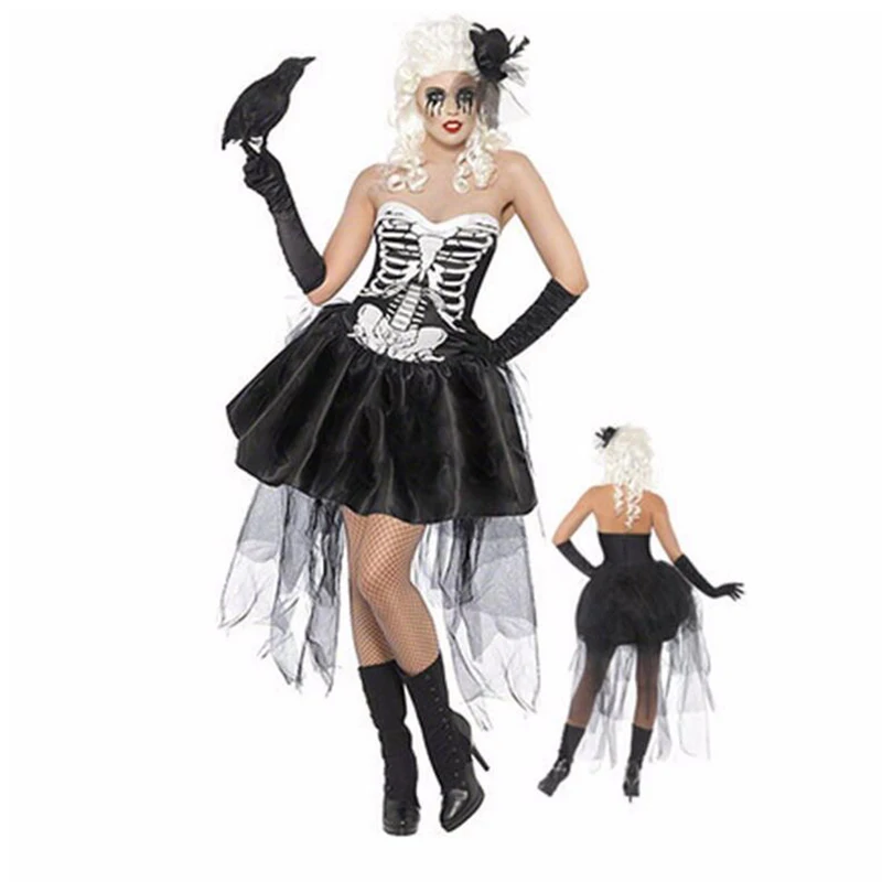 

VASHEJIANG sexy Vampire Costume Halloween Costumes for Women Ghost bride Costumes for Halloween Party Dress XY1307