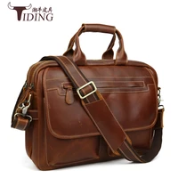 men briefcase cow leather laptop vintage men briefcases handbags brands genuine leather man handbags shoulder crossbody file bag