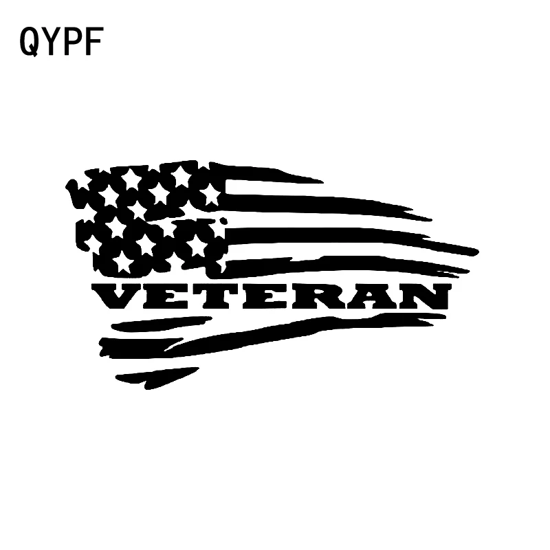 QYPF 16 см * 8 9 американский флаг модная Виниловая наклейка для автомобиля наклейки