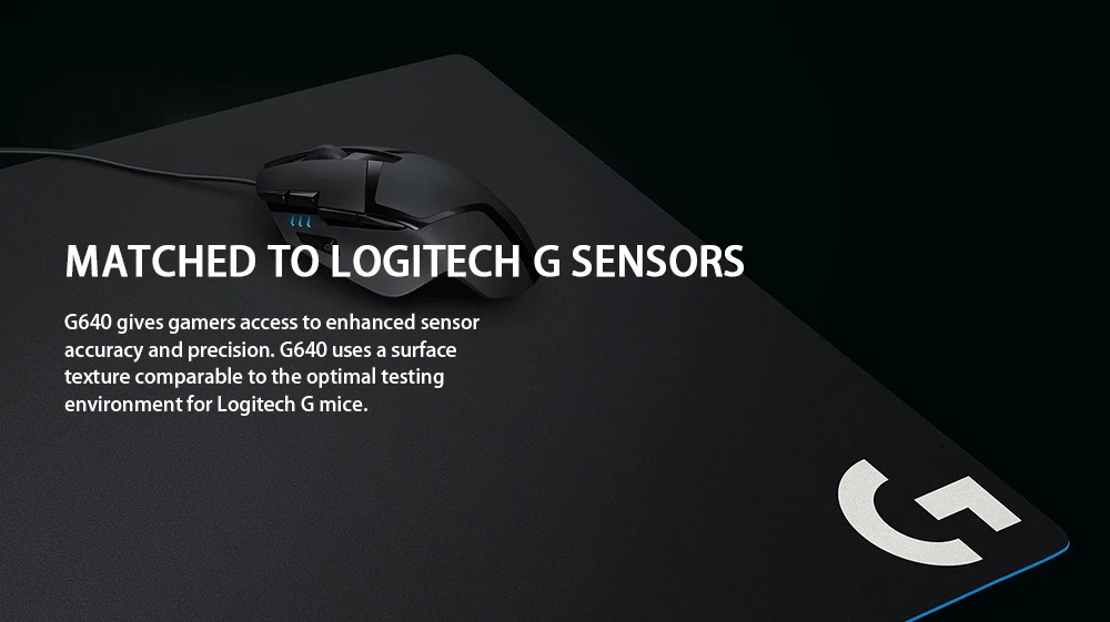 Logitech G640 большой тканевый игровой коврик для мыши умеренная мягкая ткань коврик для мыши для игр с низким dpi Настройка для мыши геймера