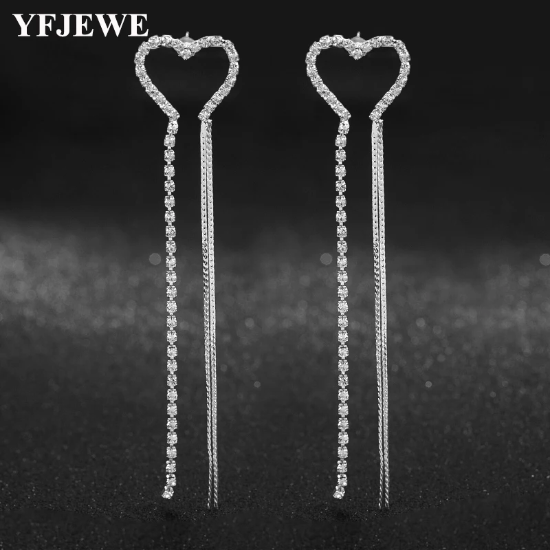 Женские серьги с сердечком YFJEWE модные капельки антикоррозийным покрытием