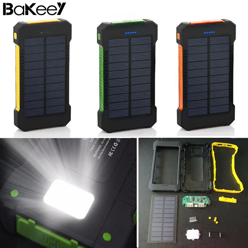 Высокое качество Bakeey F5 10000 мАч солнечная панель LED двойной USB порты DIY внешний