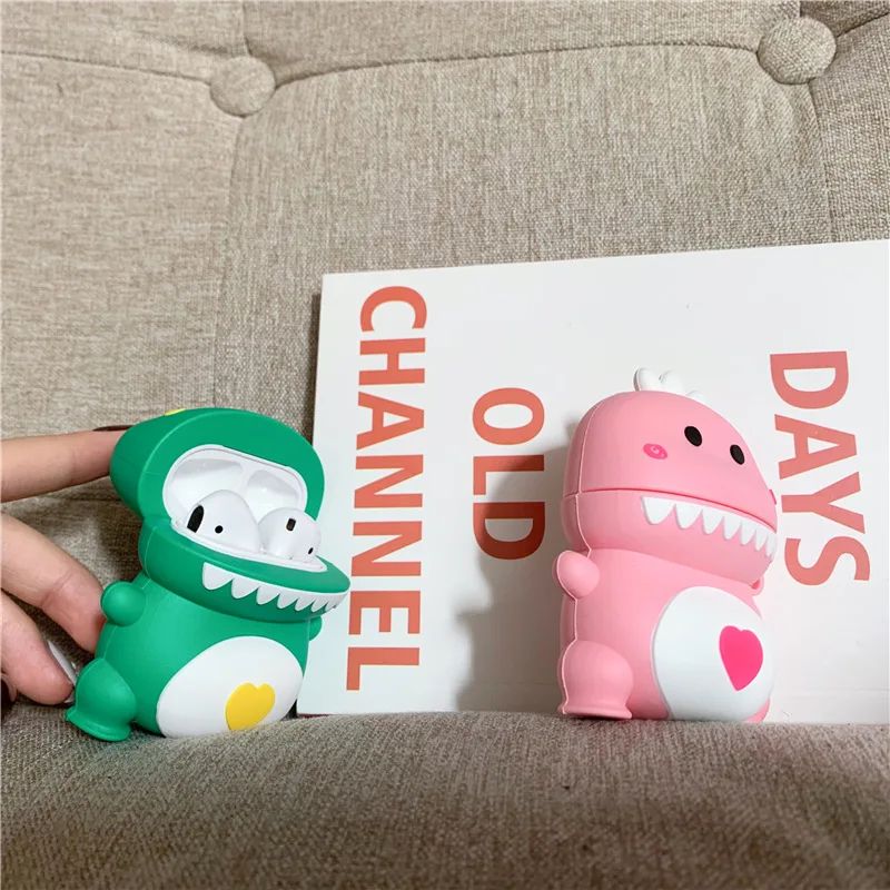 Популярный 3D милый мультяшный динозавр чехол для наушников mr.dinosaur Apple