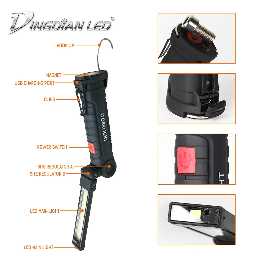 FDIK светодиодный складной светильник рабочий аварийное освещение ночник