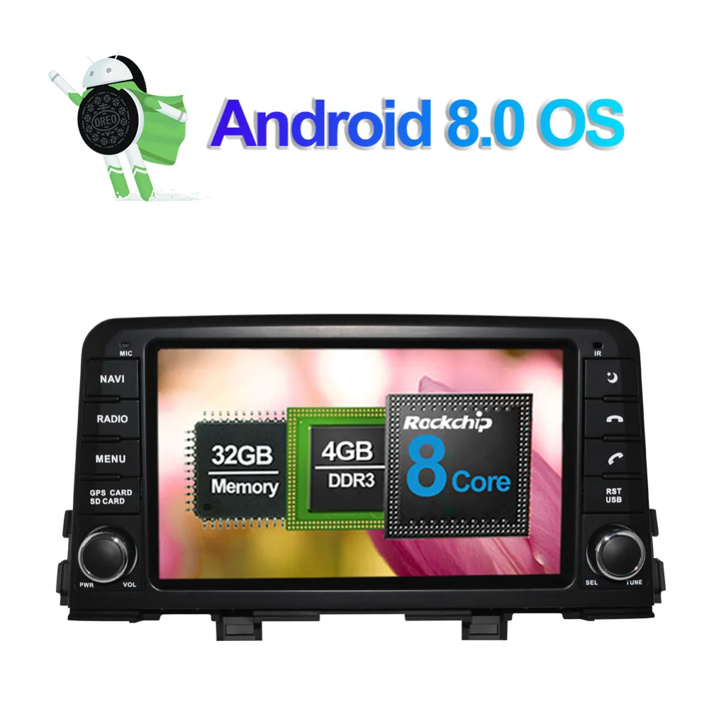 Автомобильный мультимедийный плеер 2 Din Android 8 0 Восьмиядерный процессор 4 Гб ОЗУ