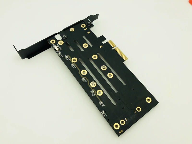 Адаптер NVMe M.2 SSD NGFF к PCIE X4 ключ M B двойная интерфейсная карта радиатор