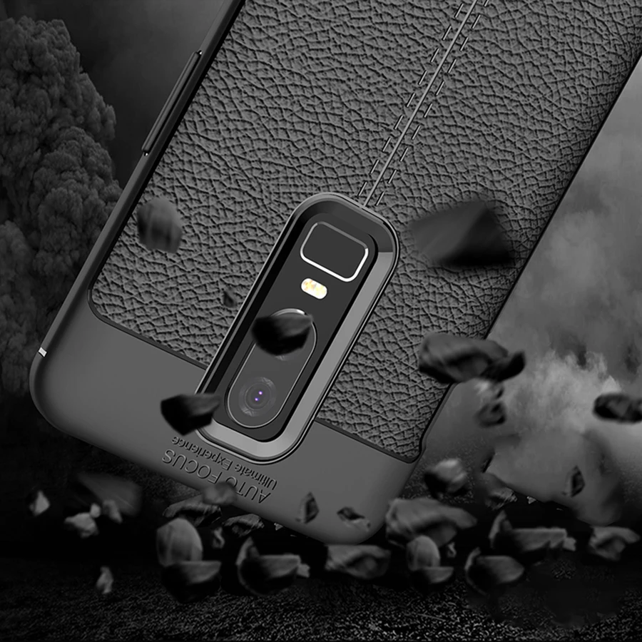 Мягкий чехол для OnePlus 6 Чехол роскошные кожаные Дизайн ТПУ Силиконовый протектор