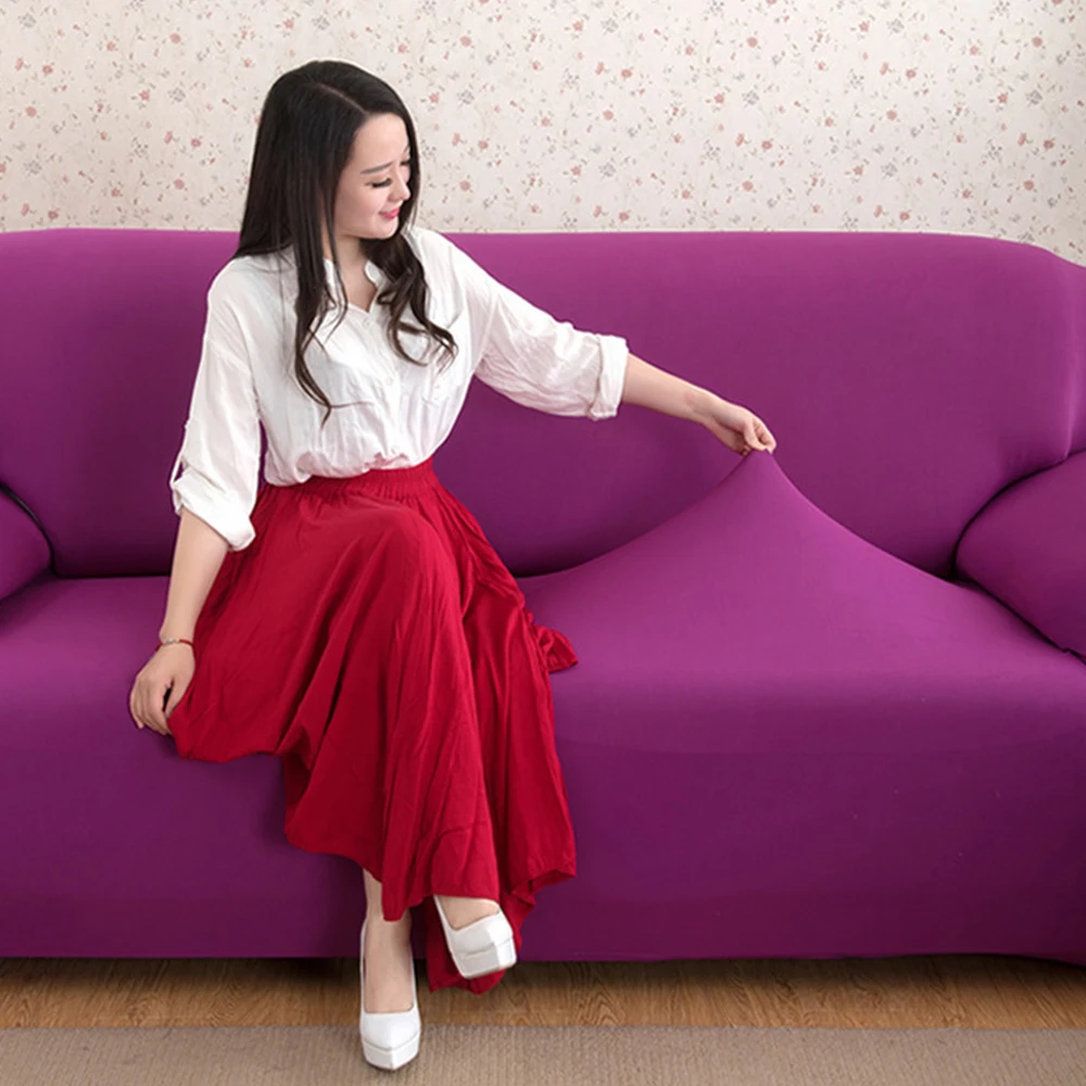 Чехлы для диванов одноцветные чехлы растягивающиеся 1 4 сиденья гостиной кресла