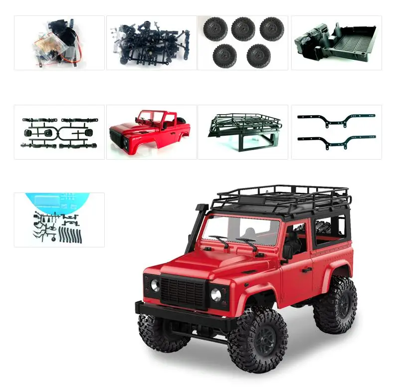 MN-91 kit Red MN модель 1:12 D90 RC автомобиль внедорожный пульт дистанционного управления Автомобильное оборудование Аксессуары общий кузов монтажный комплект электрический автомобиль модификация - Цвет: MN-91 kit Red