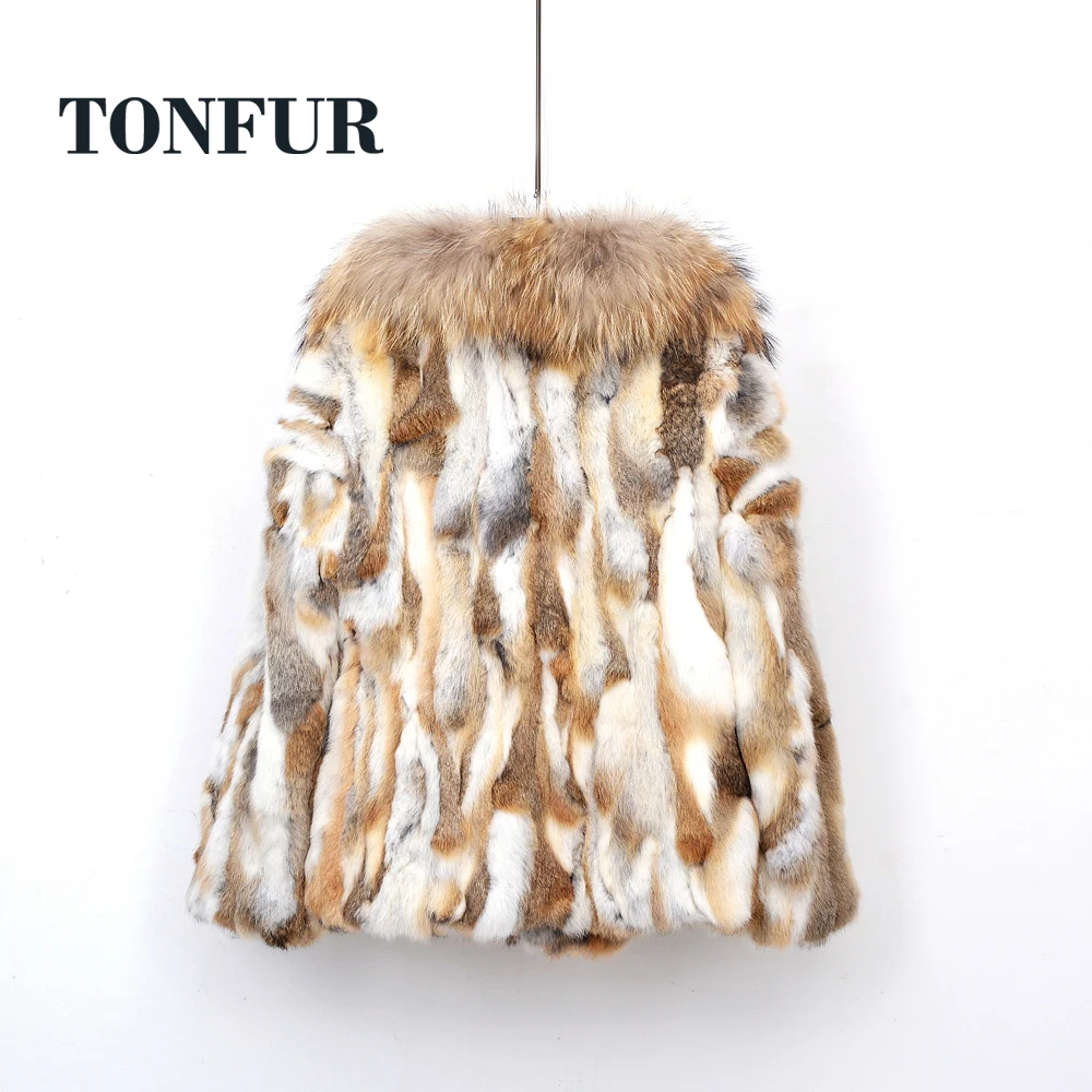 2019 Новое натуральное кроличье меховое пальто с роскошным большим натуральным