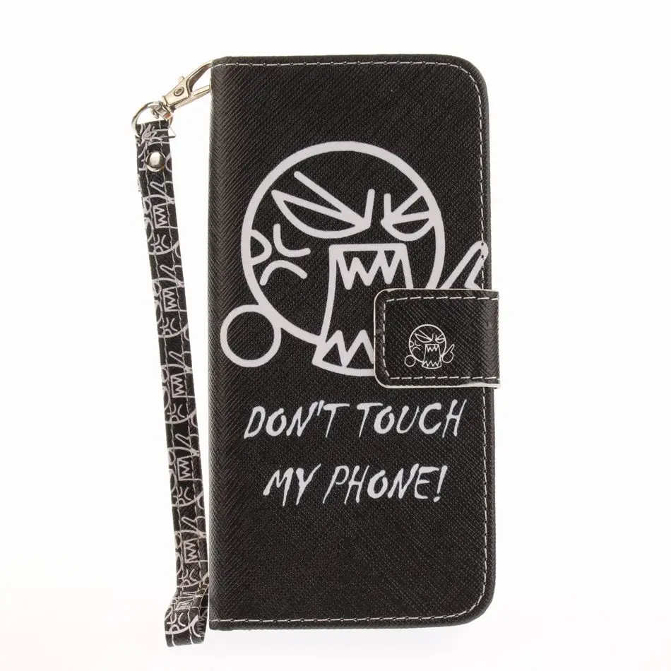 Do Not Touch DEEVOLPO из искусственной кожи с рисунками животных Чехлы для samsung S8 S8Plus S6Edge S7Edge G360 G530 J120 A320 A520 карманом для карт Чехлы для телефона D26F - Цвет: Do Not Touch