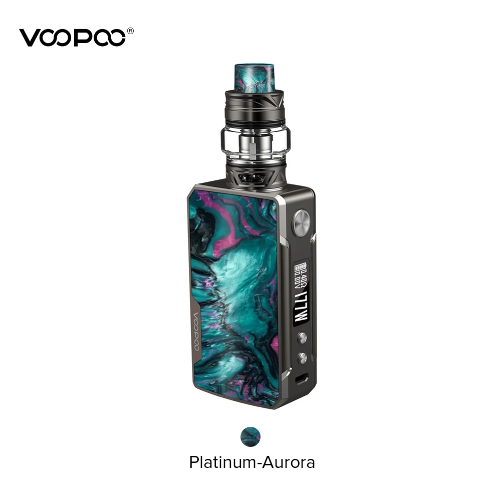 Platinum-Aurora VOOPOO DRAG 2 комплект из платины 5 мл Uforce T2 Танк Uforce U2 N3 177 Вт Макс выход Электронная сигарета против Voopoo Drag 2 комплект смолы - Цвет: Platinum-Aurora