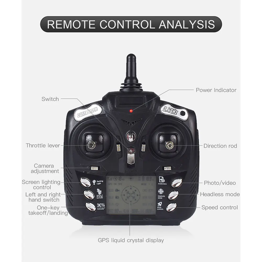 Дроны drone Дрон HD 1080 Rc Quadcopter 2 4 г 4CH 6 оси гироскопа P Радиоуправляемый Широкий формат