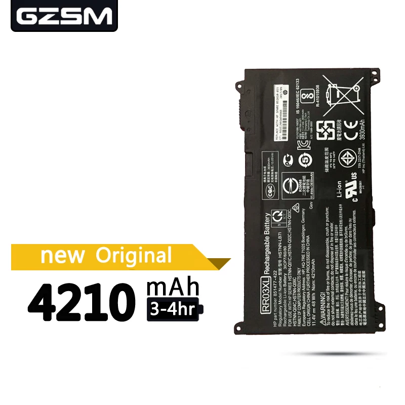 GZSM ноутбука Батарея RR03XL для hp 430 440 450 455 470 G4 MT20 HSTNN UB7C 851477 541 851610 850