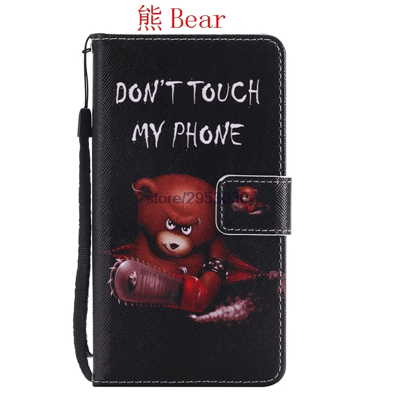 Bear Чехол-Кошелек для huawei P Smart FIG-LX1 FIG-LA1 P Smart P FIG-LX1 флип-чехол для телефона из искусственной кожи чехол-коробка для huawei Honor 9 Lite - Цвет: Bear