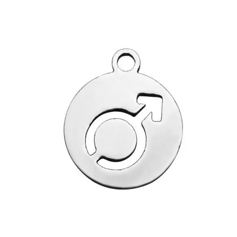 12 мм простой мужской символ Цепочки и ожерелья с подвесками для Для мужчин