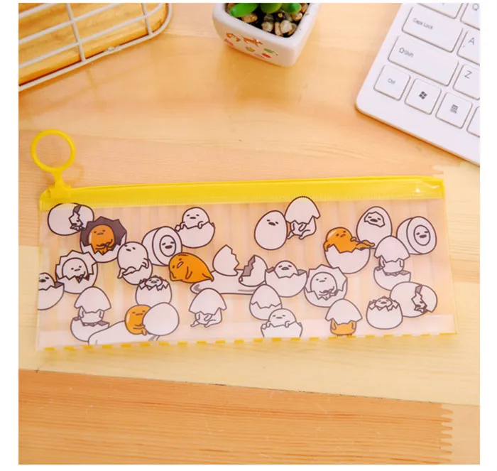 Новинка Gudetama Lazy яйцо ПВХ водонепроницаемая сумка для карандашей Канцелярия органайзер для хранения Сумка школьная поставка студенческий приз - Цвет: As photo