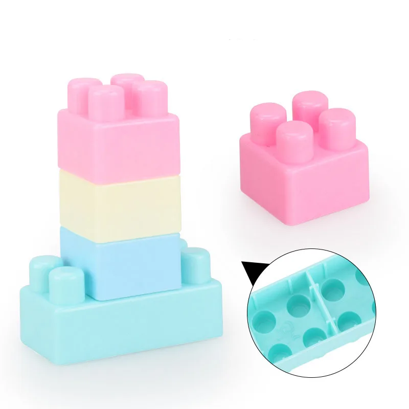 

100 Pcs DIY Colorful Big Particle Building Blocks Bricks Creative Set Early Education Toys For Children Kids Compatible