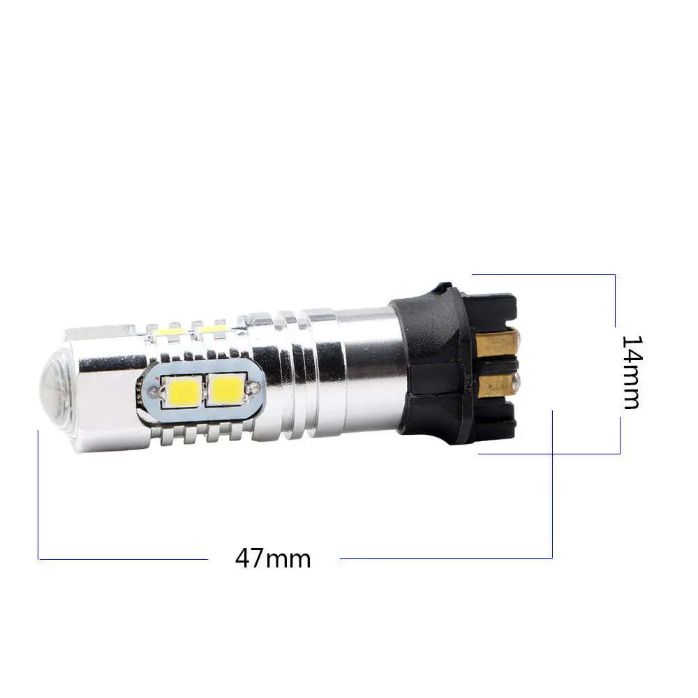 Автомобисветильник PW24W 2835 10SMD 2 шт./компл. белые светодиодные лампы для дневных