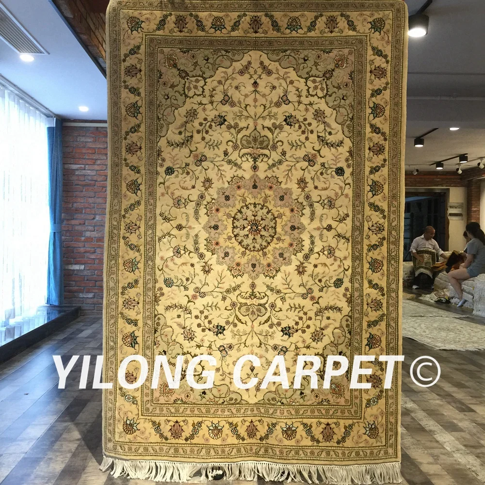 Yilong 4 'x 6' ручной вязки турецкий стиль Роскошный домашний шерстяной Шелковый
