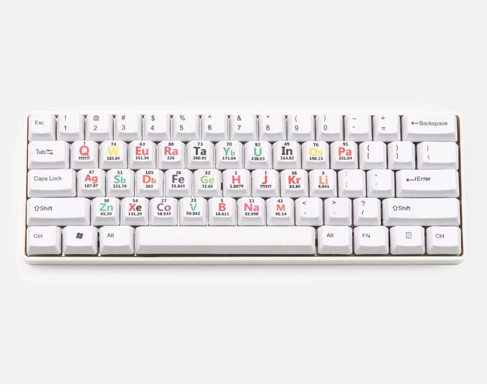 KBDfans химический элемент цикл колпачки OEM Dye-sub 32 клавиши в комплекте MAC ключи для cherry mx механическая клавиатура