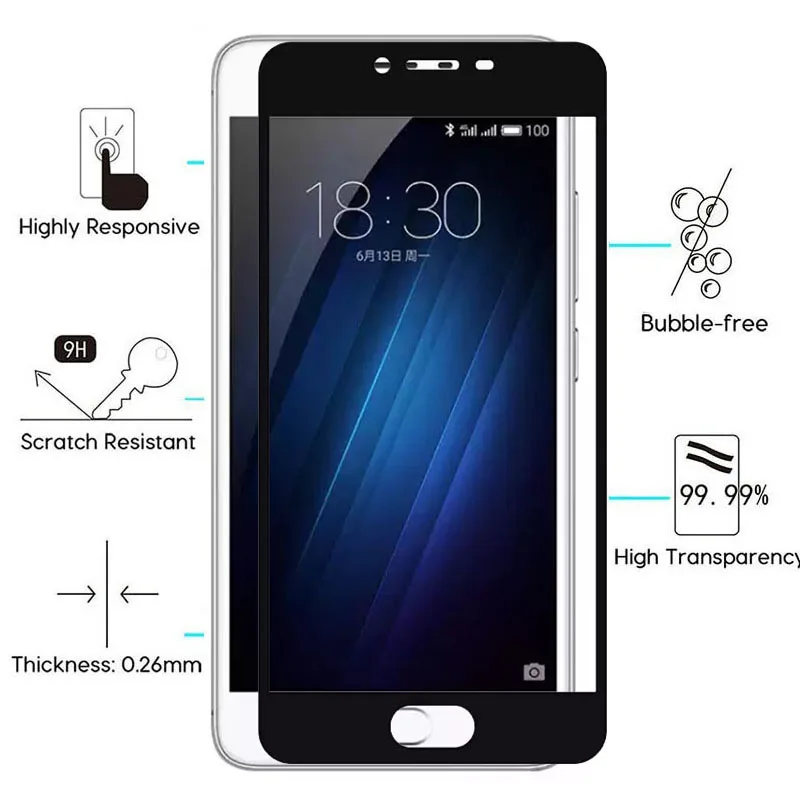 Для meizu M6 note Защитное стекло для экрана m3 m5 maisie mx6 m5c m5s m6s pro 7 mini | Мобильные телефоны