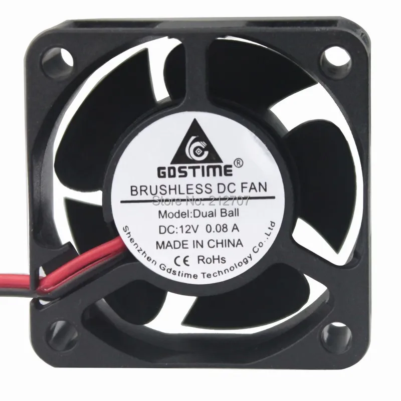Gdstime DC 12 В 2Pin 4 см 4020 40x40x20 мм 40 мм шарикоподшипник сервер квадратный Вентилятор охлаждения