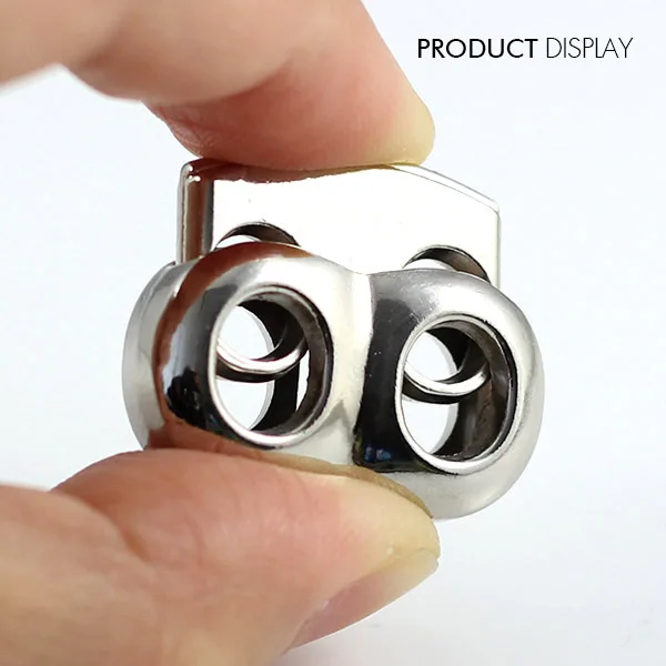 

Silver Tone METAL Stopper Toggle Buckle Rope Clamp Cord Locks Drawstring Stops End Button with 2 holes Sew On 50piece /NK216
