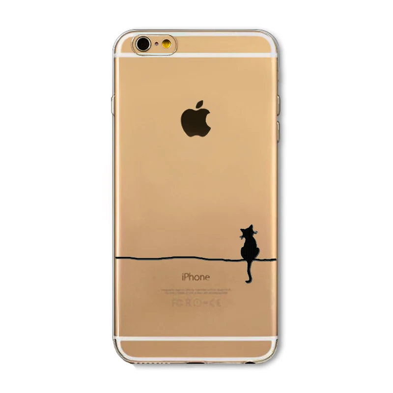 Милые чехлы для телефонов с кошками iphone 6 S 7 8 PLUS P 5 5S SE 6splus забавная кошка животные