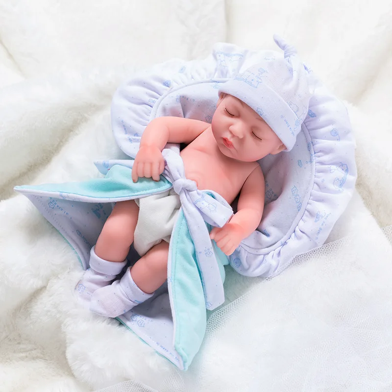 10 ''мини Reborn Младенцы девочка мальчик полный силиконовый винил милые Близнецы Bebe куклы реалистичные Bebes Новорожденные для малыша Купание кукла 26 см