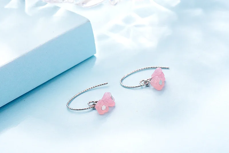 Lovely Sweet Pink Mini Sakura Earring Studs for Women Girls Simple Cute Korean Style Wholesale Jewelry Accessaries | Украшения и