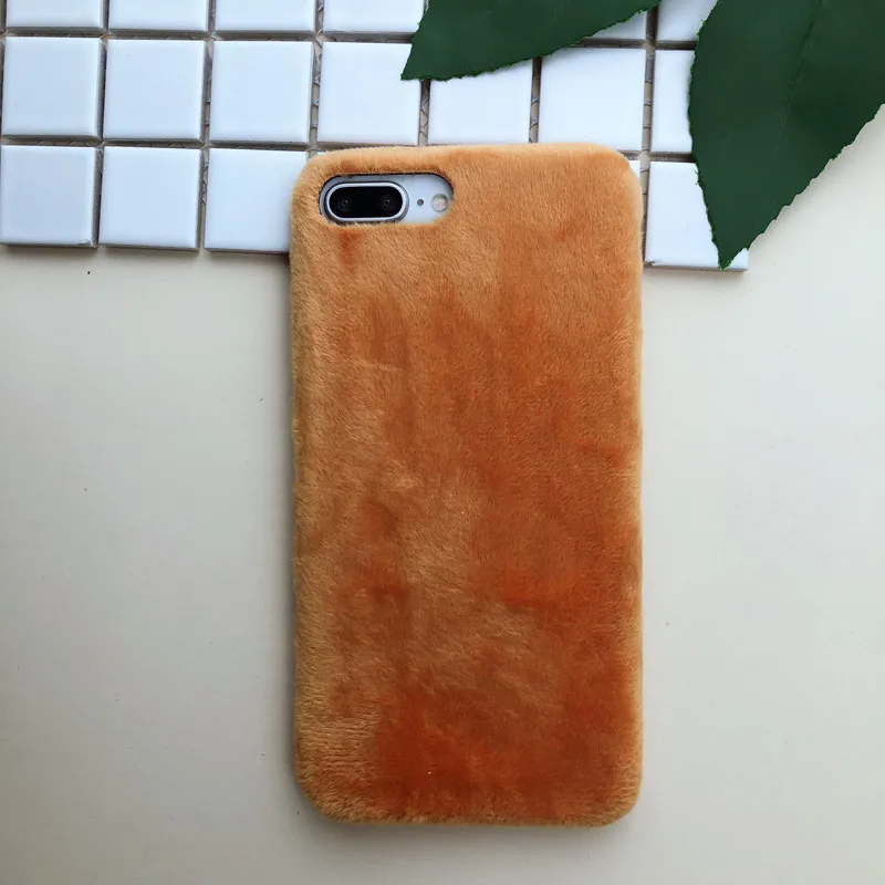 Ворсовый мех плюшевый чехол для телефона для iPhone XS Max XR X Гладкий Мягкий зимний теплый мех Меховой чехол s для iPhone 8 7 6 6s Plus чехол