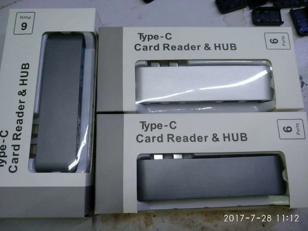 Алюминиевый двойной USB C концентратор с 2 3 0 SD/TF кардридер зарядка тип-c передачи