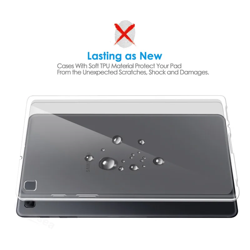 Qosea для Samsung Galaxy Tab A 8 0 дюймов чехол силиконовый мягкий TPU стол PC S4 10 5 1 2019 S5E