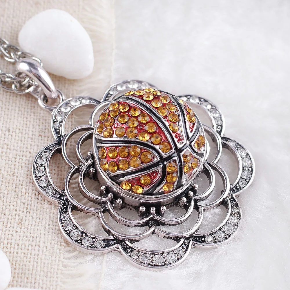 Partnerbeads Винтаж оранжевый Баскетбол оснастки кнопку ювелирные изделия 18 мм Fit