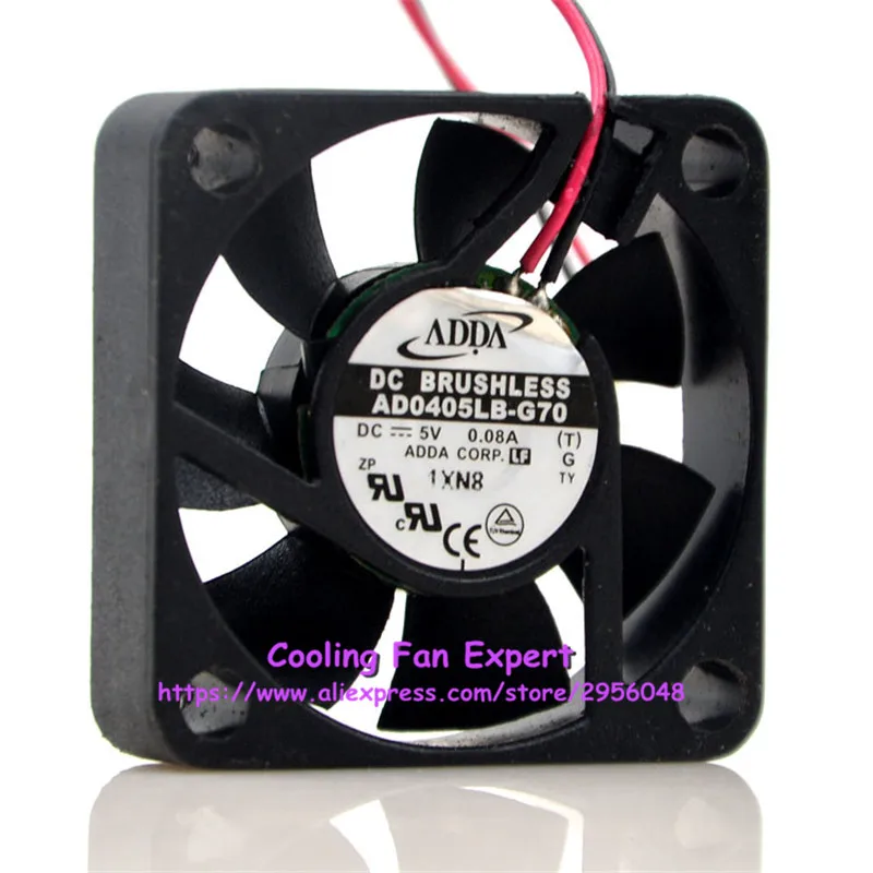 Adda AD0405LB G70 DC 5V 0.08A 0 4 W 4200RPM 4010 40*40*10 мм 2 провода см двойной шарикоподшипник