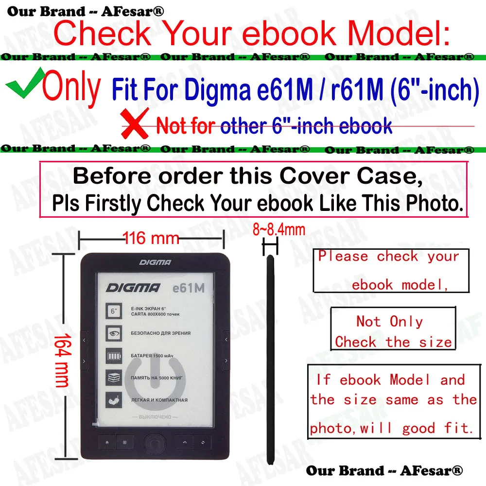 Кожаный чехол книжка для Digma e61M 6 дюймов с магнитной застежкой|Чехлы планшетов и