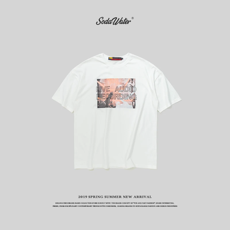 SODAWATER 2019 Summer Men Homme Harajuku Funny Short Sleeve T Shirts Letter print top t-shirt Casual loose Tee 94134SS | Мужская одежда