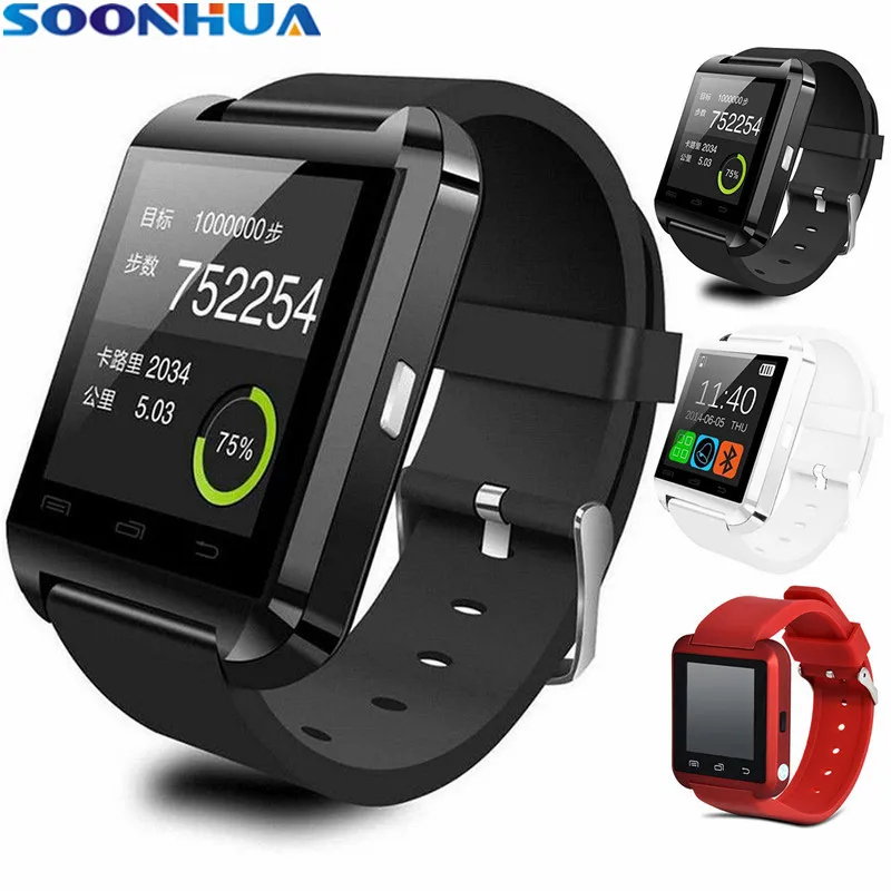 SOONHUA U8 Bluetooth Смарт часы с сенсорным экраном камера Громкая связь вызов Наручные