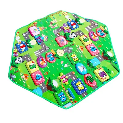 Double Sided Carpet Детская палатка, детский домик, шестигранный шар, бассейн, типи, палатка, портативная складная палатка, детский игровой домик, детская принцесса, игровой замок, палатка - Цвет: Double Sided Carpet