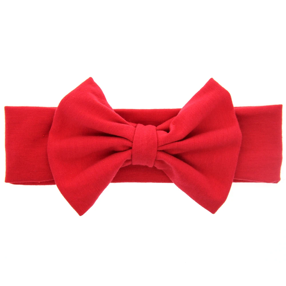 Однотонный Радужный тканевый бантик для волос сильная эластичная повязка на